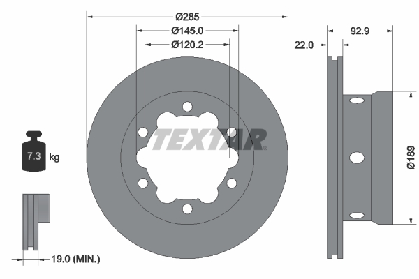 Remschijven Textar 92089803