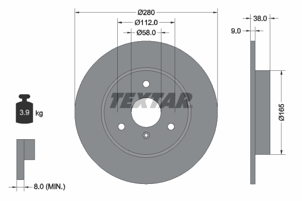 Remschijven Textar 92097603