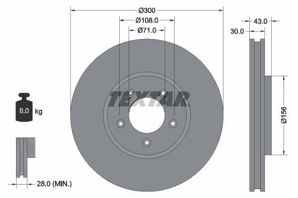 Remschijven Textar 92099003