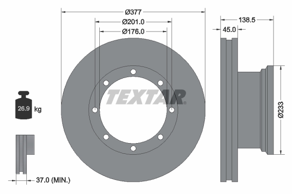 Remschijven Textar 93101500