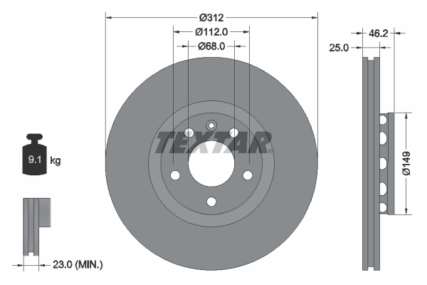 Remschijven Textar 92106105