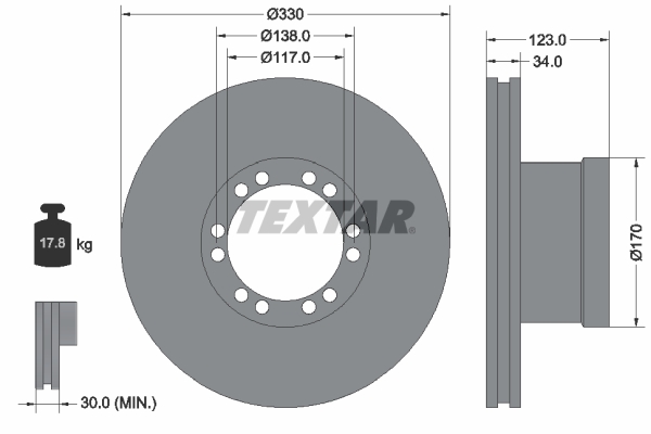 Remschijven Textar 93142400