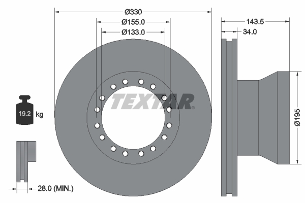 Remschijven Textar 93142500