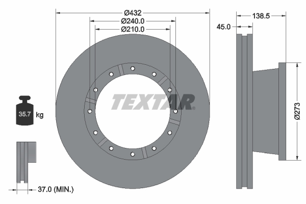 Remschijven Textar 93142900