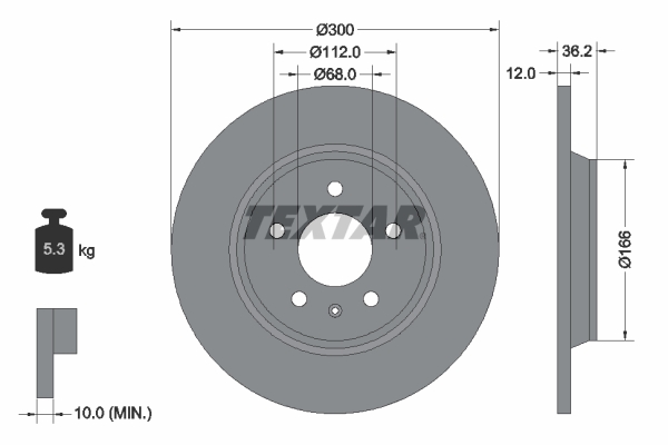 Remschijven Textar 92160103