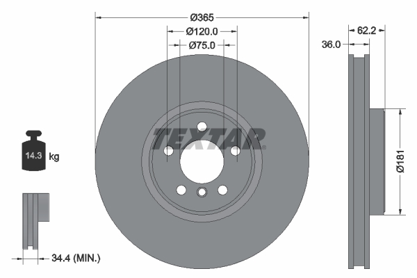 Remschijven Textar 92161005