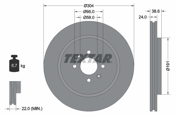 Remschijven Textar 92170203