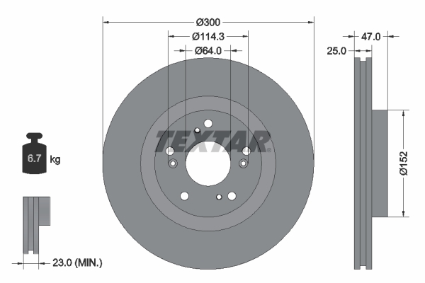 Remschijven Textar 92177903