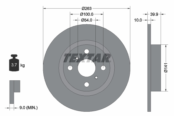 Remschijven Textar 92179303