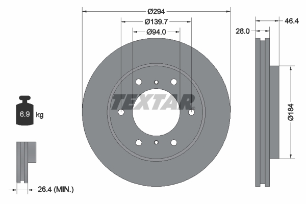 Remschijven Textar 92180205