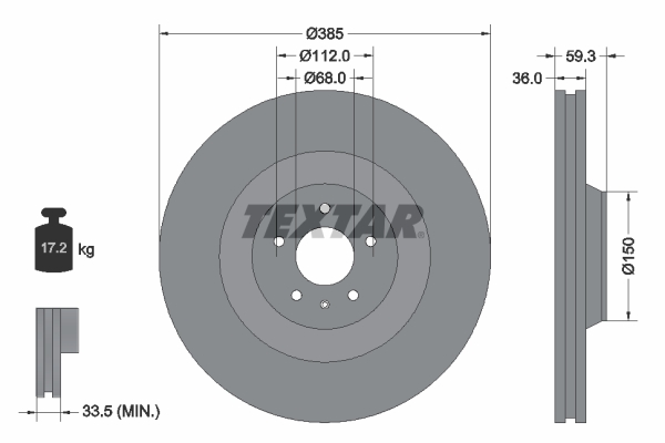 Remschijven Textar 92184203