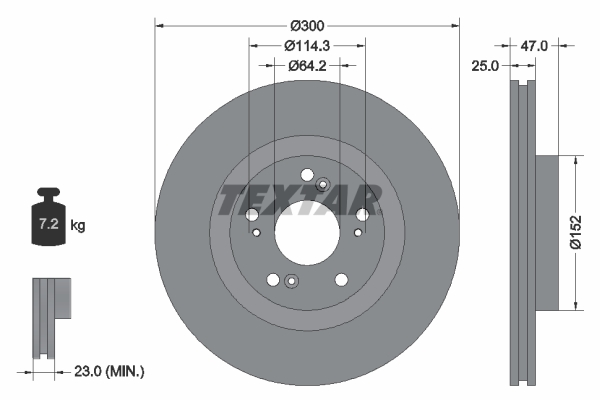 Remschijven Textar 92186503