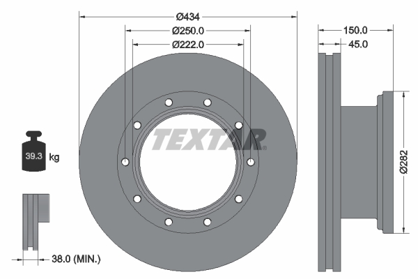 Remschijven Textar 93192700