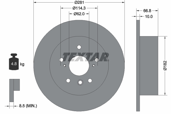 Remschijven Textar 92240203