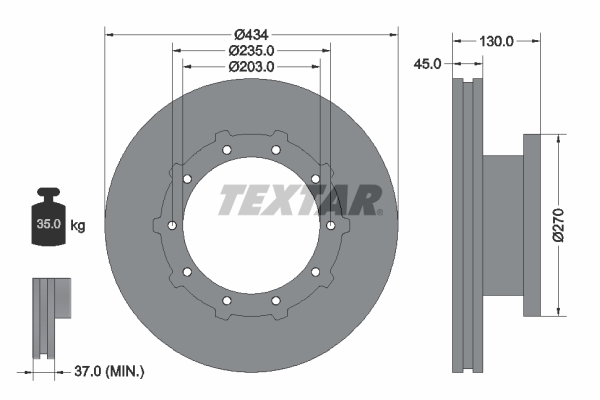 Remschijven Textar 93243400