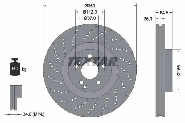 Remschijven Textar 92260305