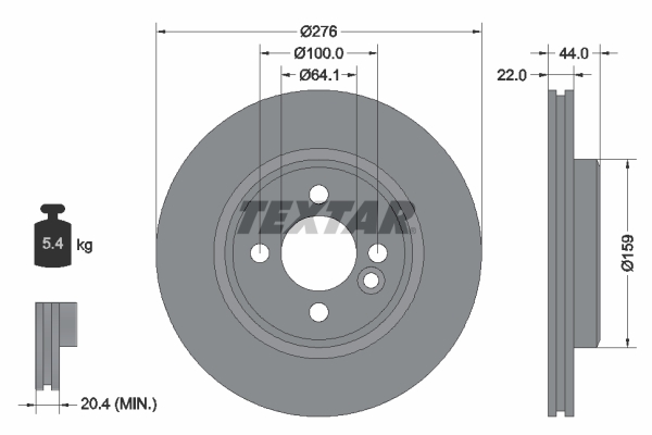 Remschijven Textar 92262403