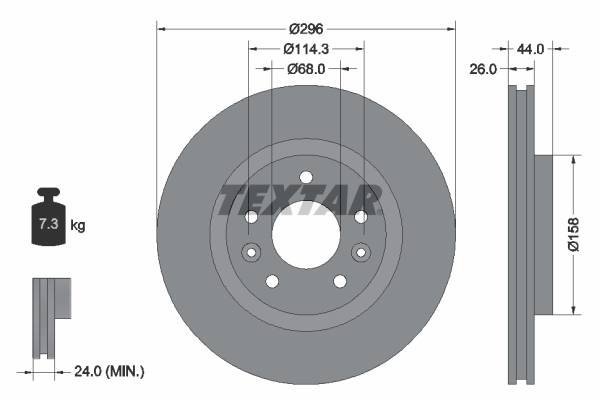 Remschijven Textar 92274203