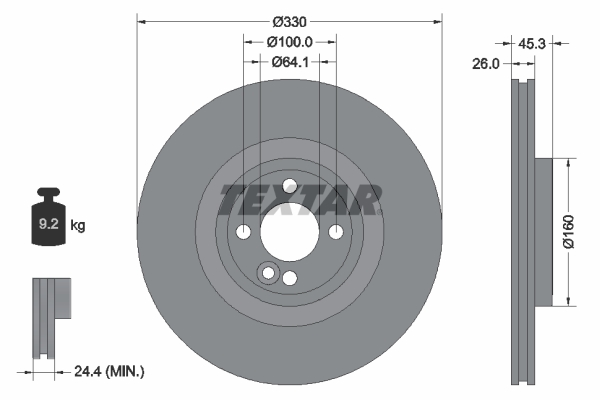 Remschijven Textar 92275403