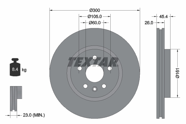 Remschijven Textar 92277205