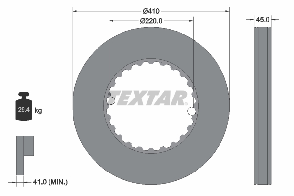 Remschijven Textar 93291300