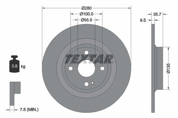 Remschijven Textar 92320003