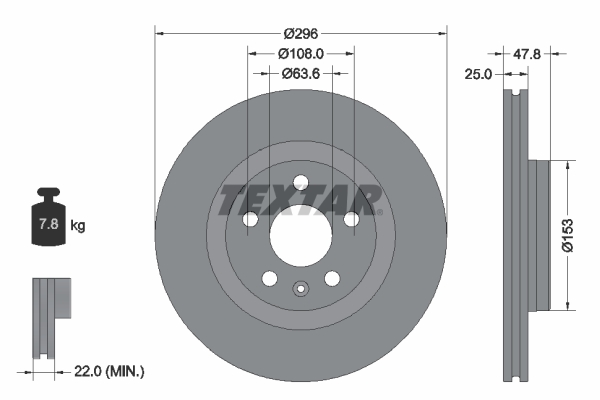 Remschijven Textar 92323905