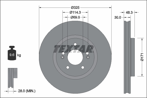 Remschijven Textar 92337103