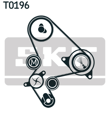SKF Distributieriem kit inclusief waterpomp VKMC 03248