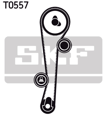 SKF Distributieriem kit inclusief waterpomp VKMC 95632