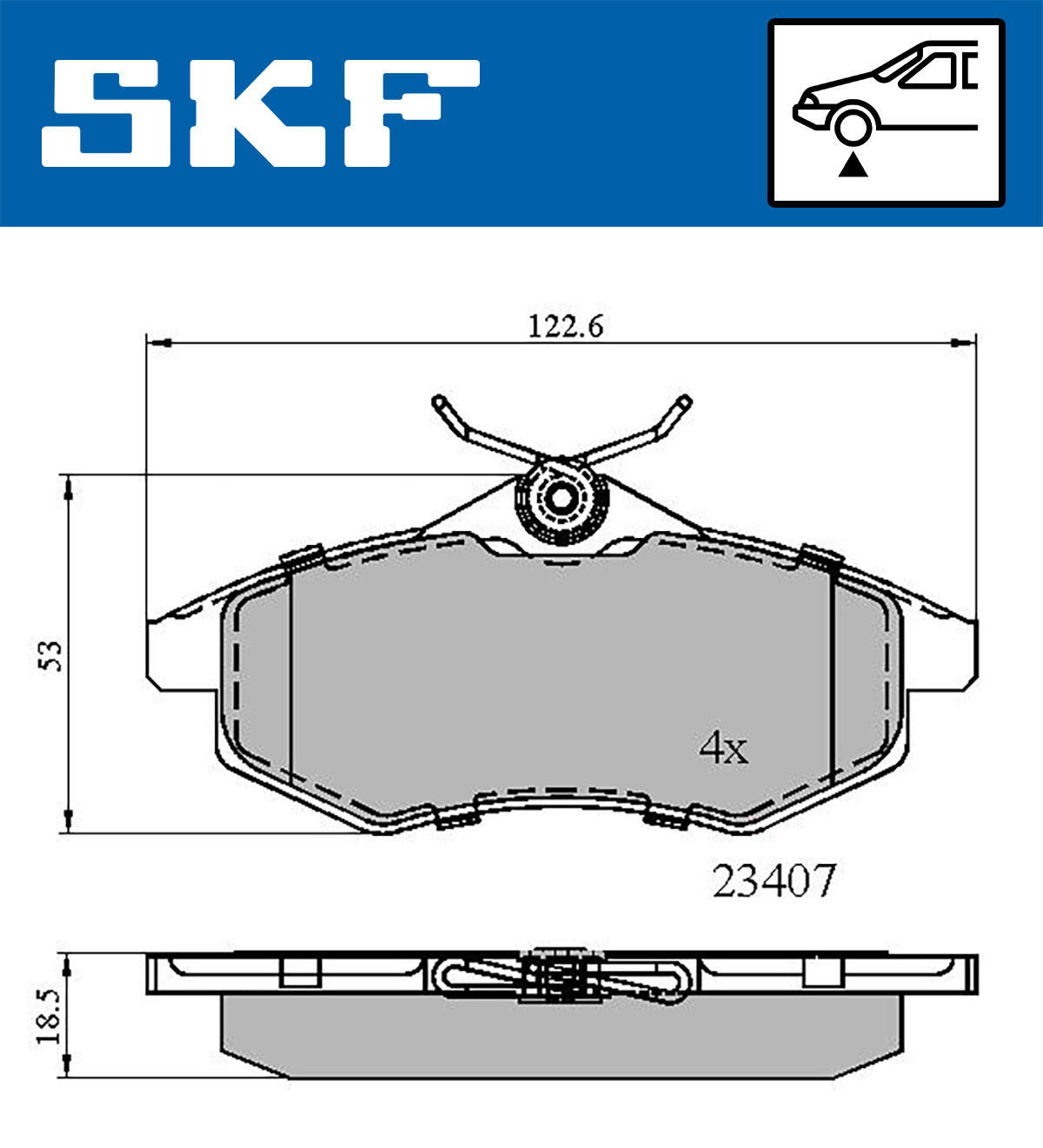 Remblokset SKF VKBP 80041