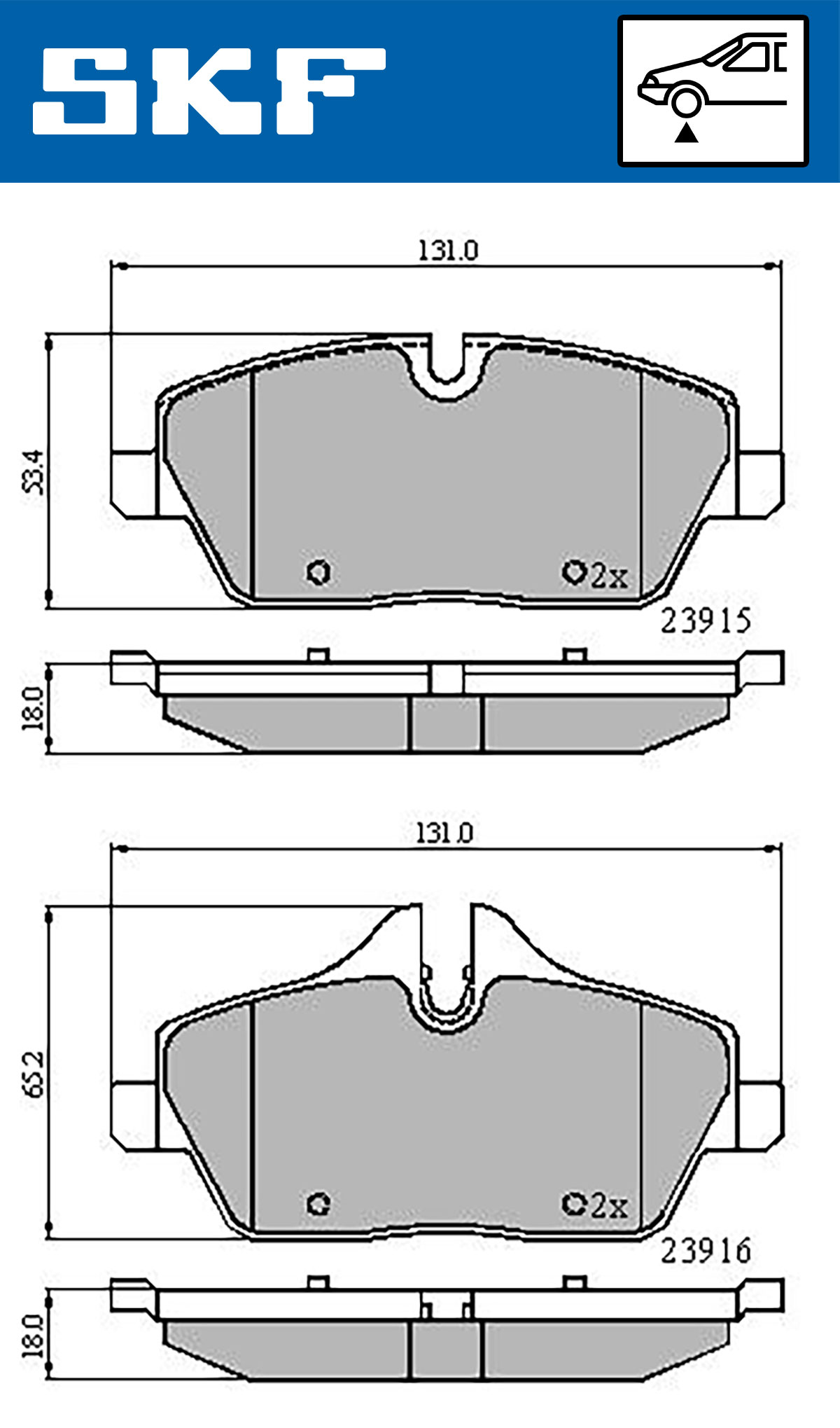 SKF Remblokset VKBP 80079
