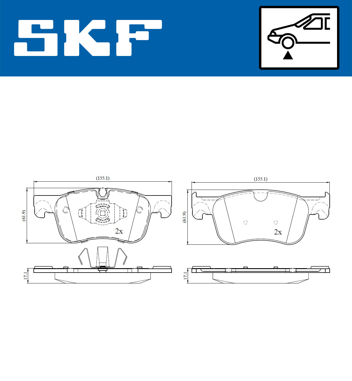 Remblokset SKF VKBP 80086