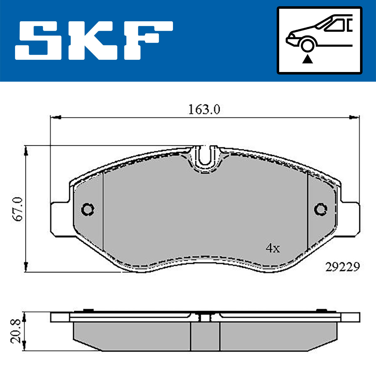 Remblokset SKF VKBP 80089