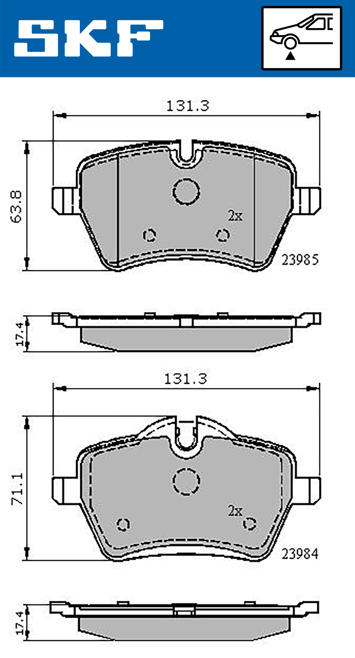 SKF Remblokset VKBP 80118