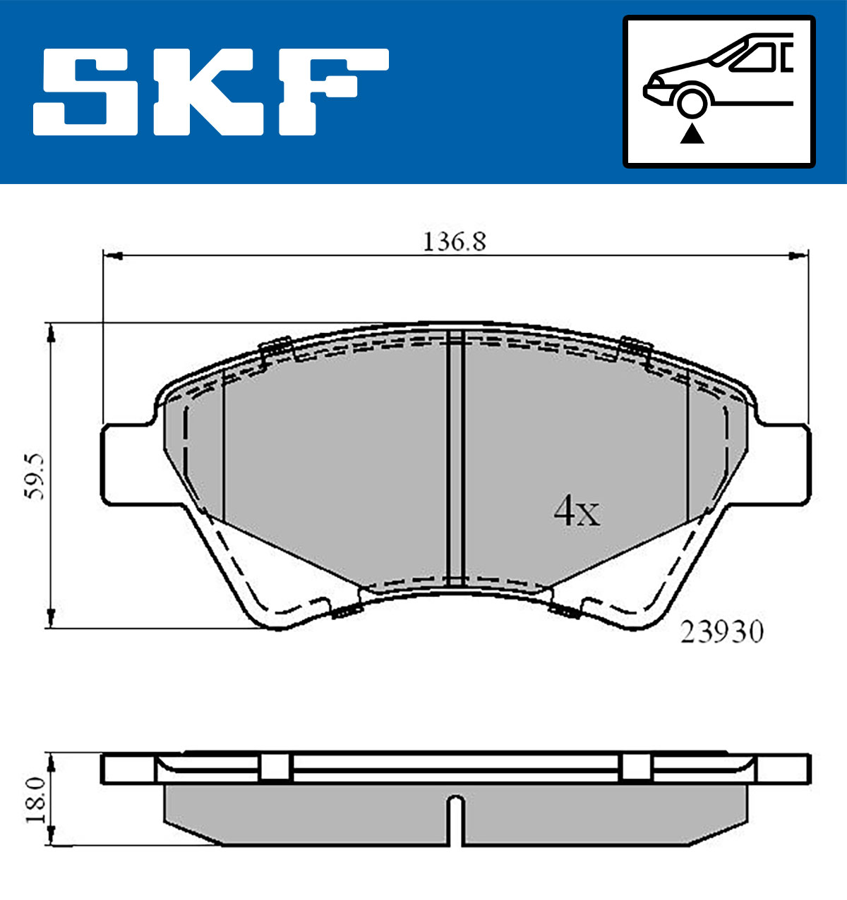 SKF Remblokset VKBP 80163
