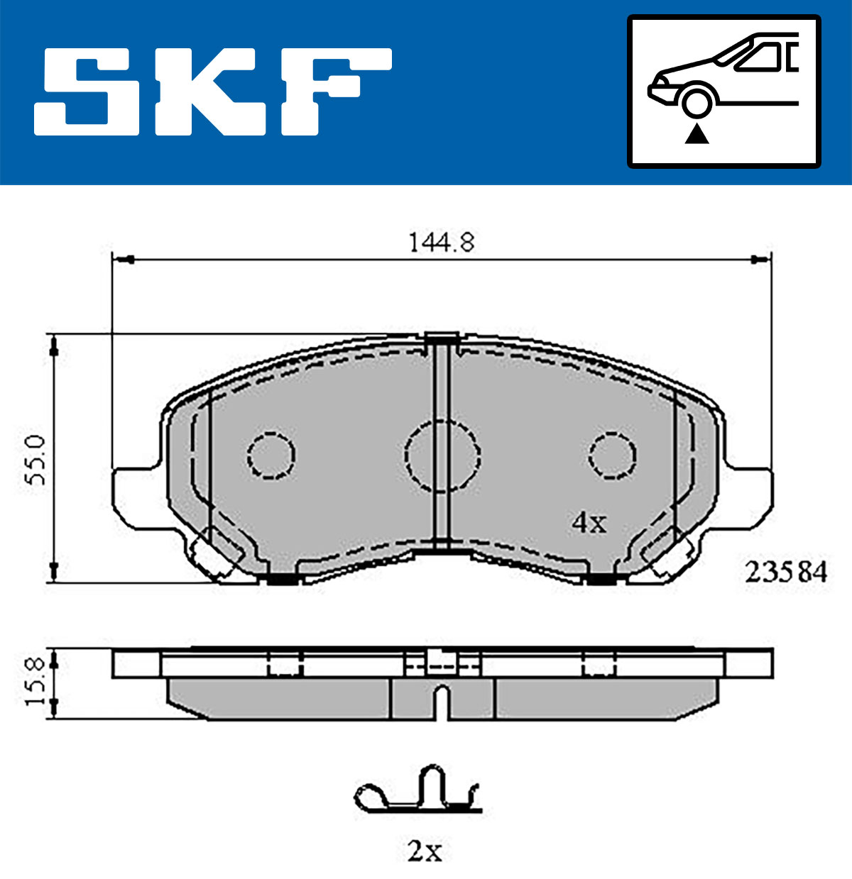 Remblokset SKF VKBP 80169 A