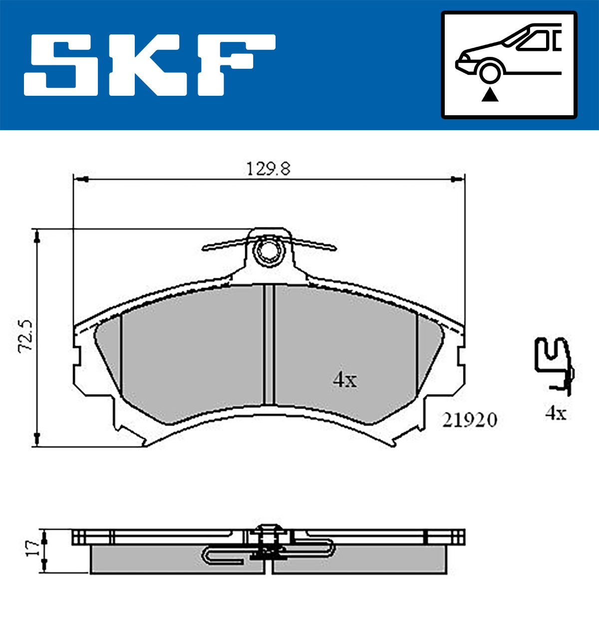 SKF Remblokset VKBP 80193 A