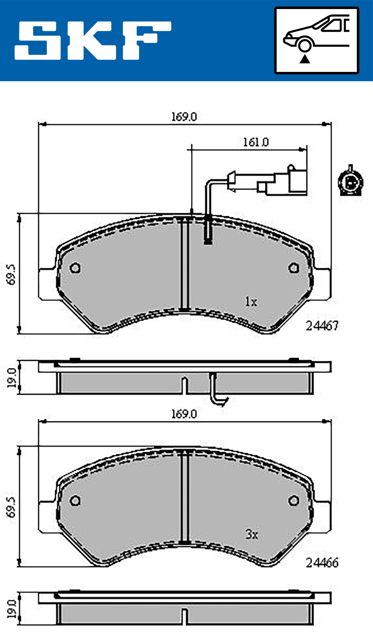 Remblokset SKF VKBP 80210 E