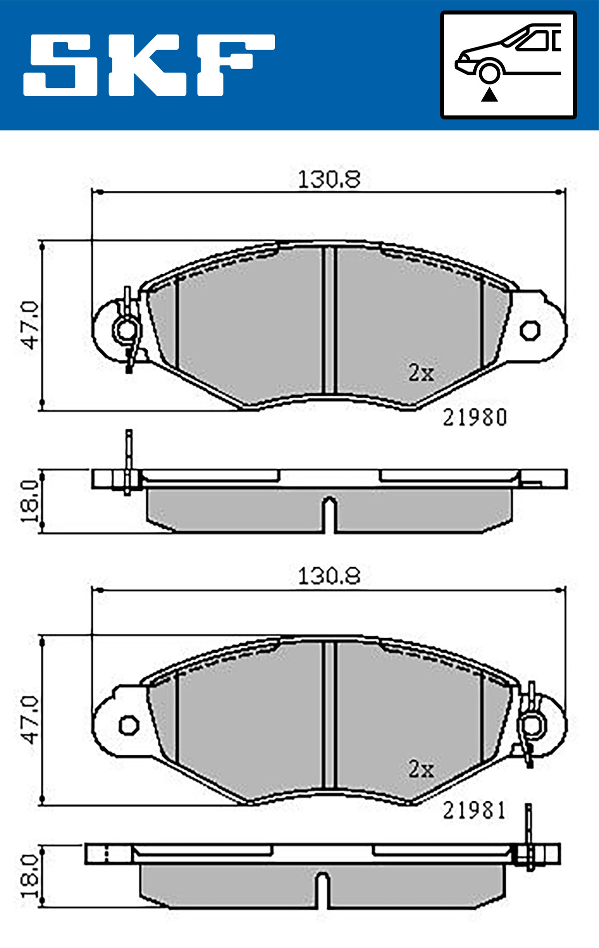 Remblokset SKF VKBP 80212