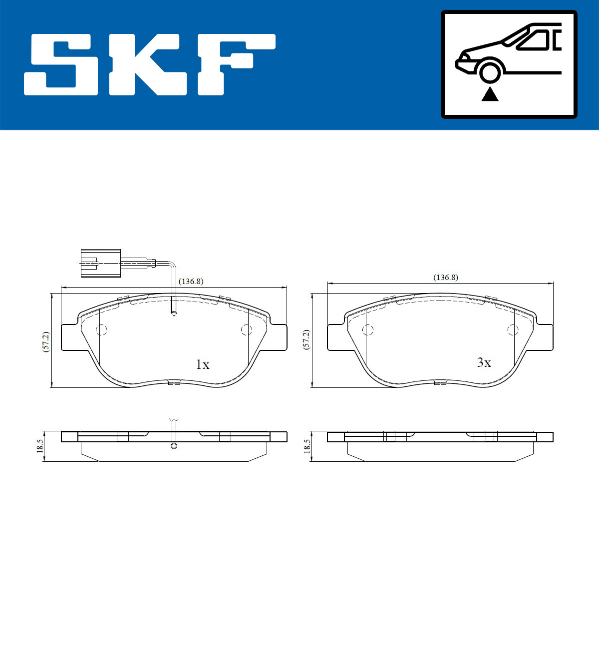 Remblokset SKF VKBP 80217 E