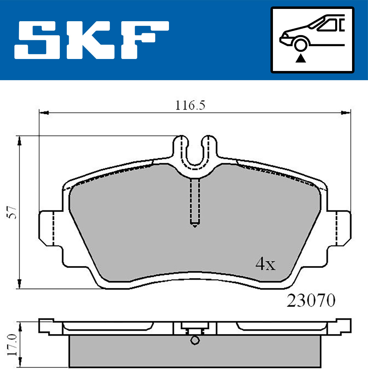 Remblokset SKF VKBP 80220