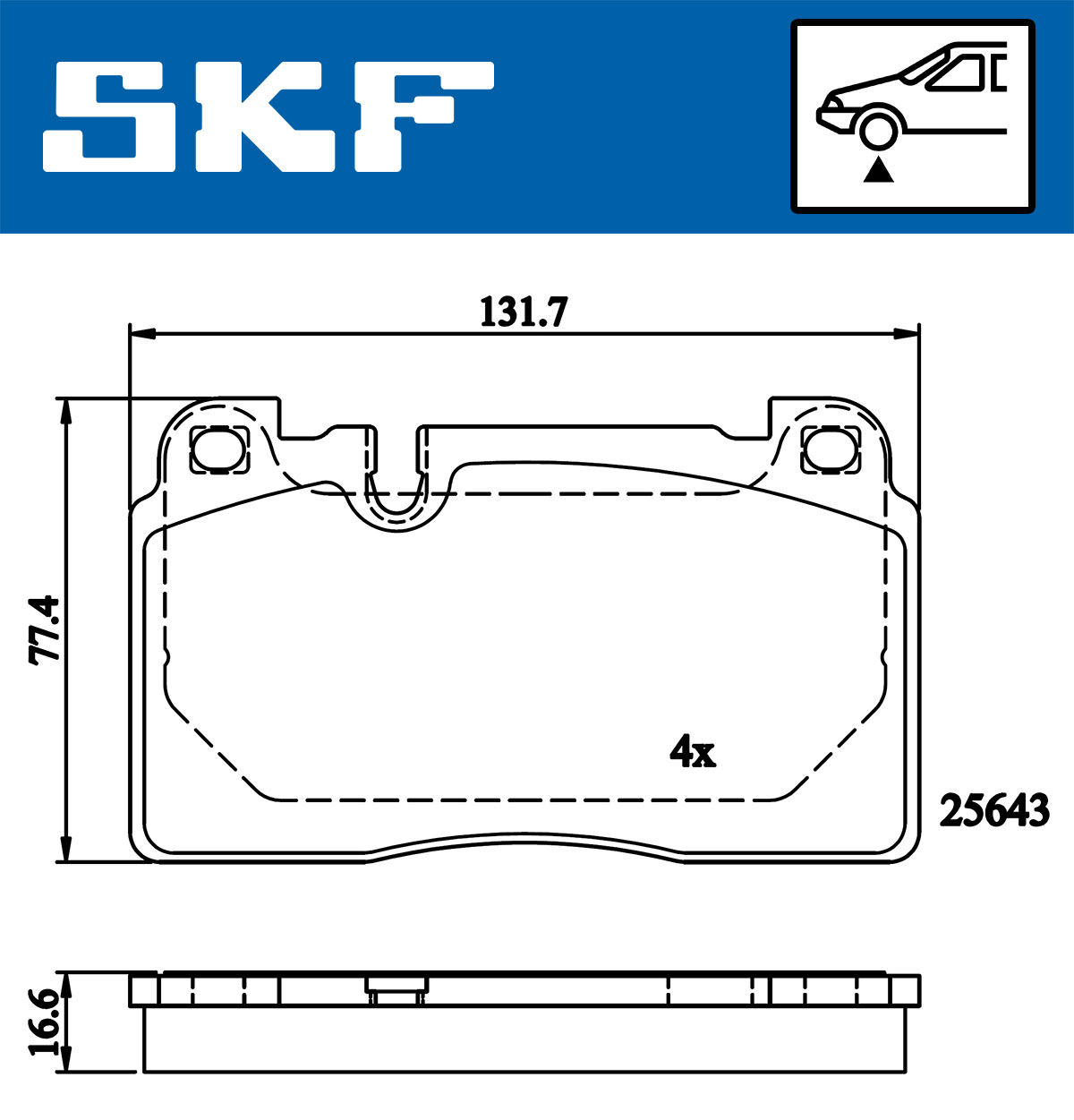 Remblokset SKF VKBP 80225