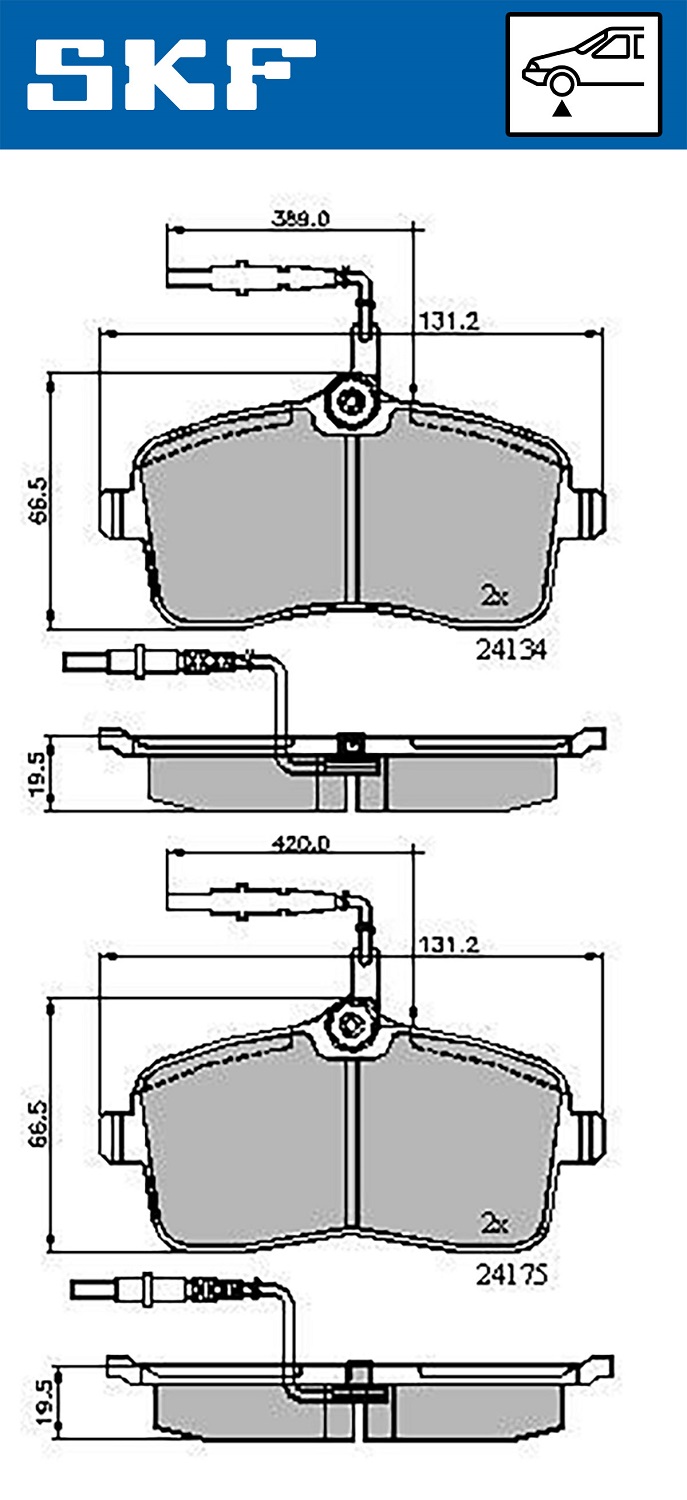 Remblokset SKF VKBP 80232 E