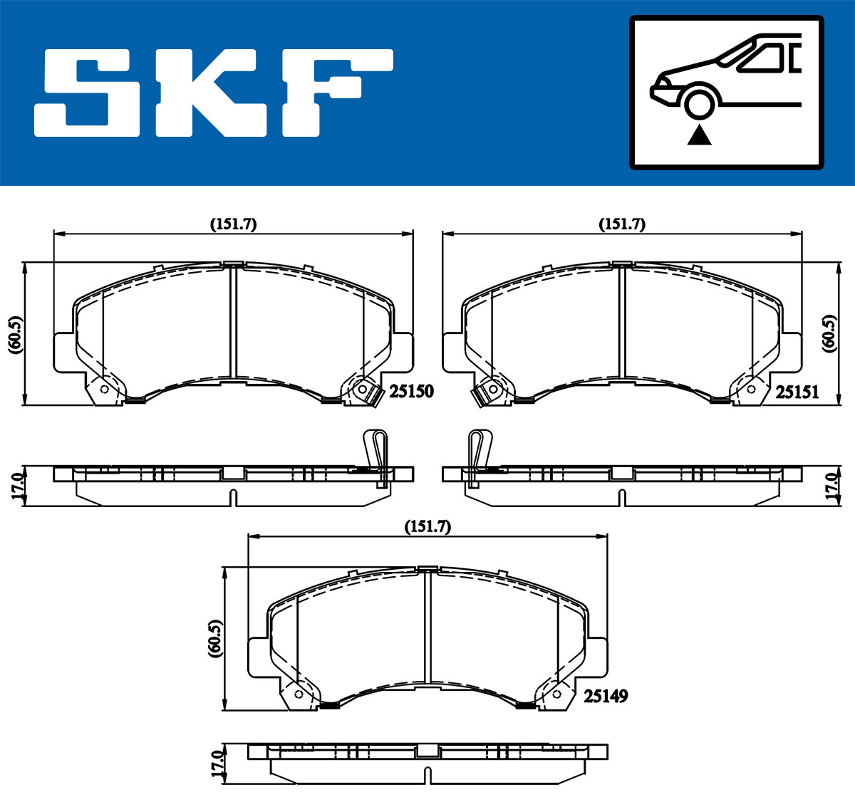 Remblokset SKF VKBP 80233 A