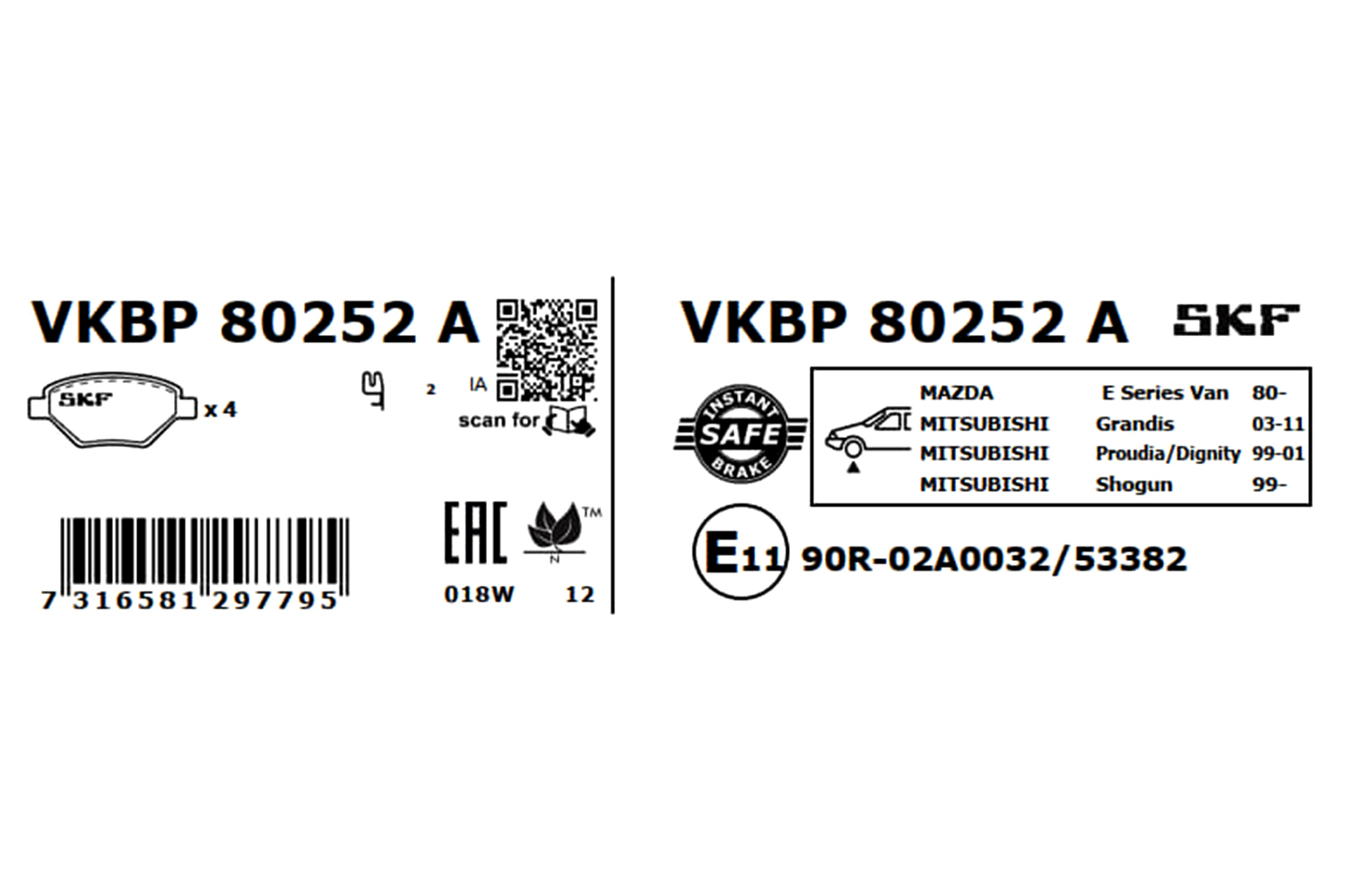 SKF Remblokset VKBP 80252 A