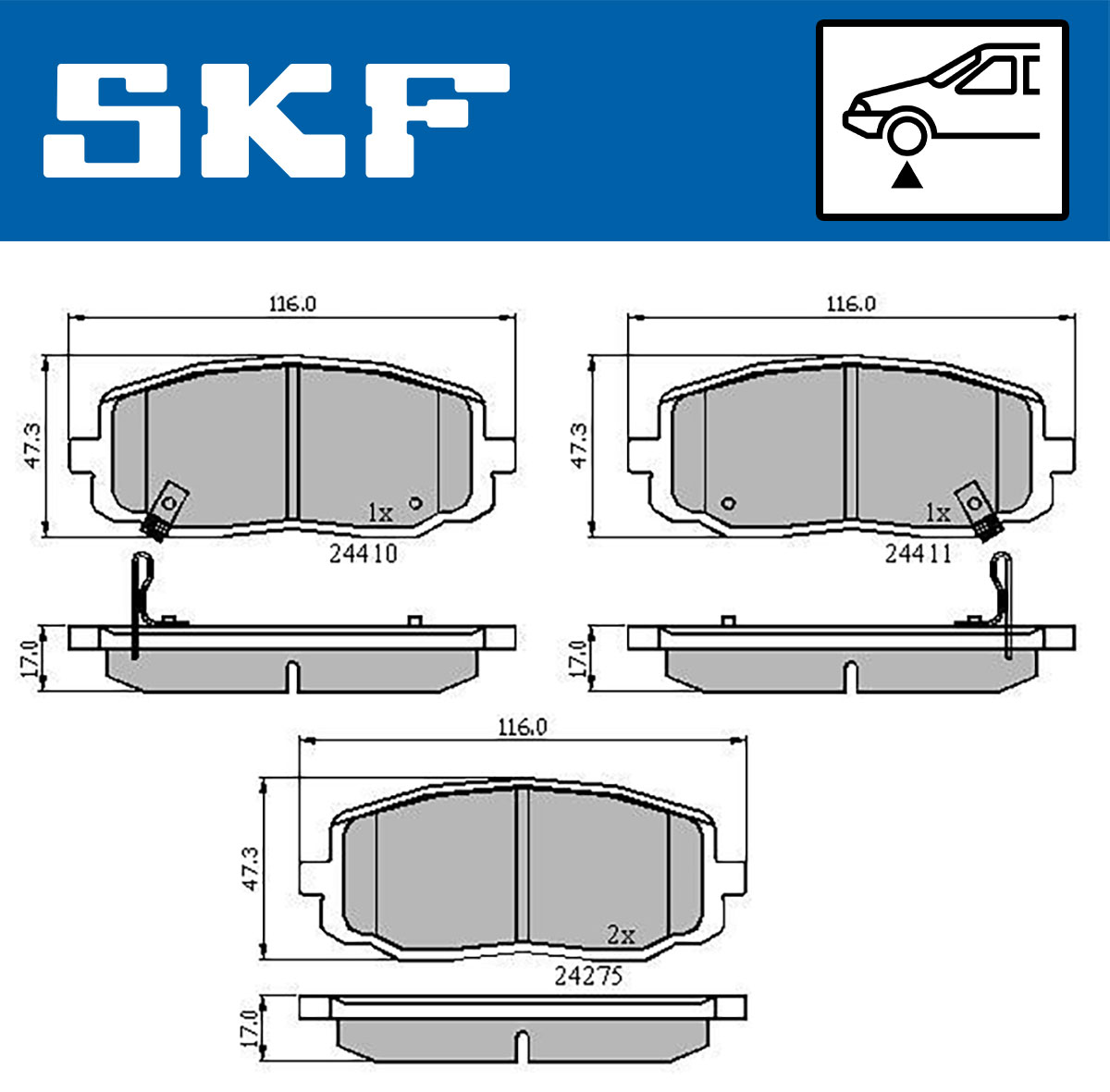SKF Remblokset VKBP 80256 A