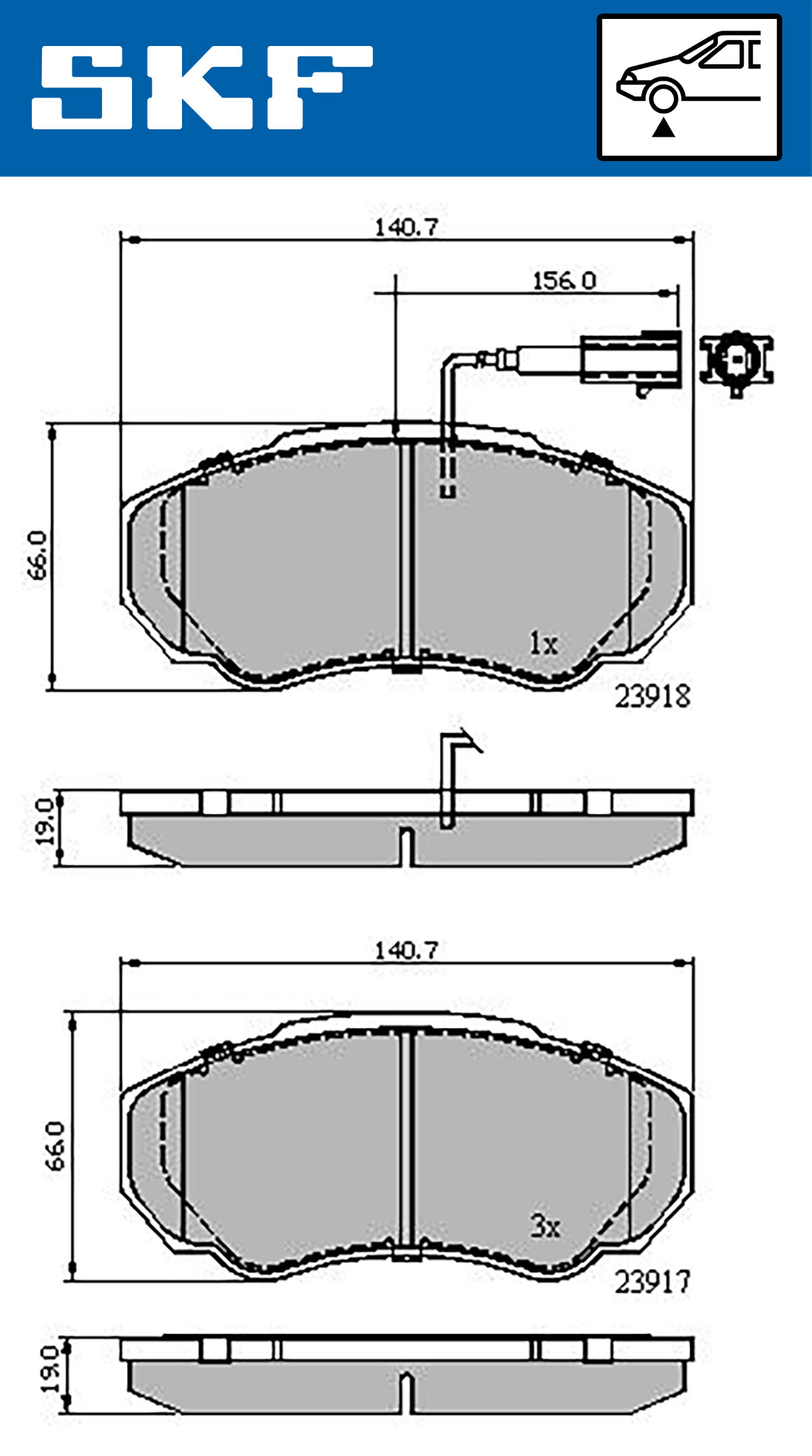 Remblokset SKF VKBP 80273 E