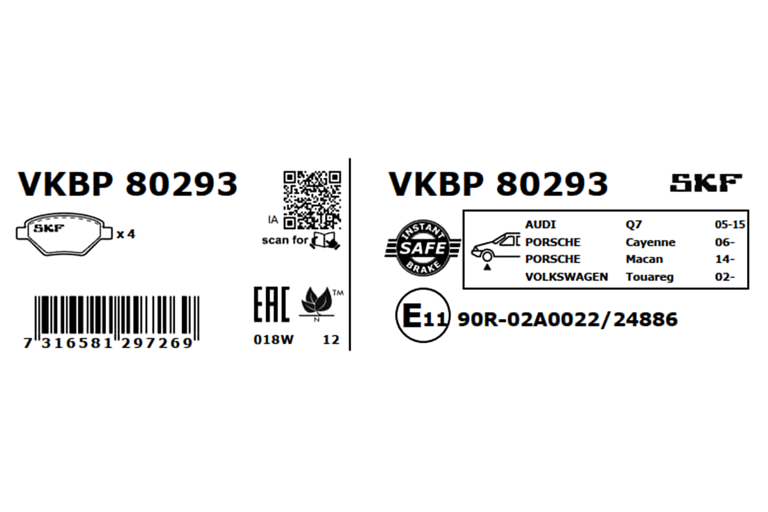 SKF Remblokset VKBP 80293