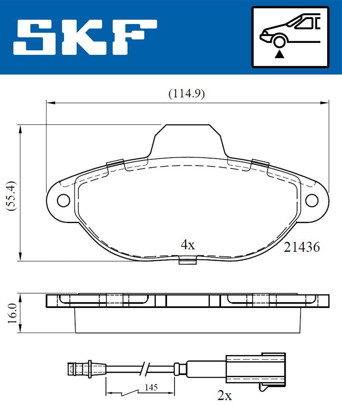 SKF Remblokset VKBP 80299 E